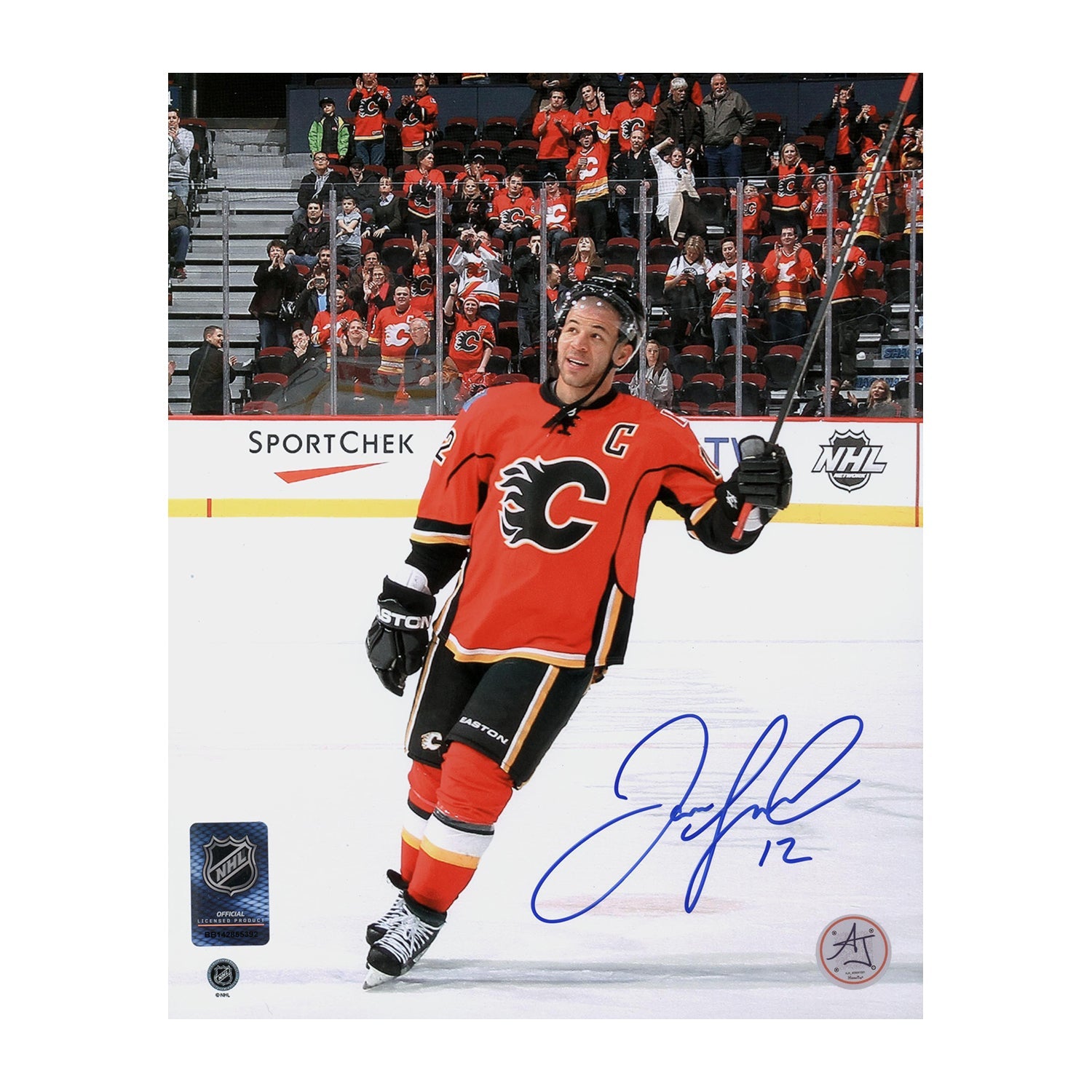 Jarome Iginla Autographed Calgary Flames Captain 8x10 Photo